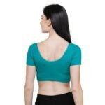 Women's Cotton Solid 3/4 Sleeve Regular Blouse - Image 3