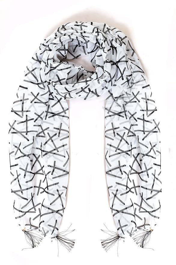 71LHfUXNZKL._SY879_.jpg Women's Polyester Scarf- White - Image 1